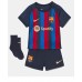 Cheap Barcelona Robert Lewandowski #9 Home Football Kit Children 2022-23 Short Sleeve (+ pants)